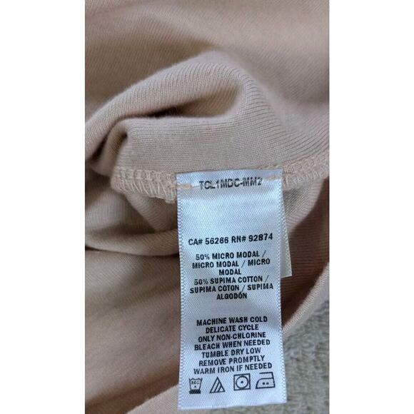 NWT Splendid Women's One Shoulder Cold Shoulder Slim Fit Top Peach XL $68 - Picture 7 of 9